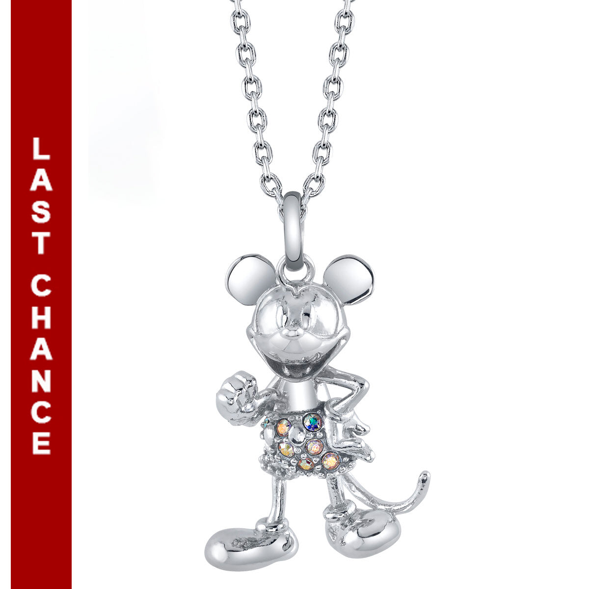 Disney Mickey Crystal Pendant Fashion Rhinestone Women Girl Gift Jewelry  Necklac