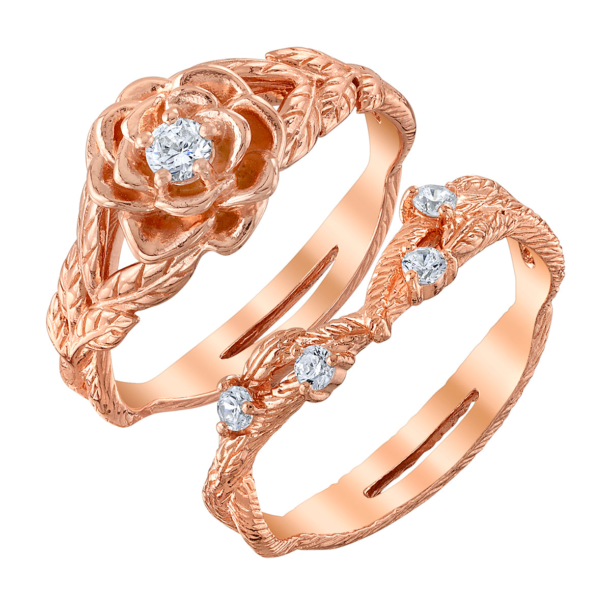 Disney rose gold fashion engagement rings