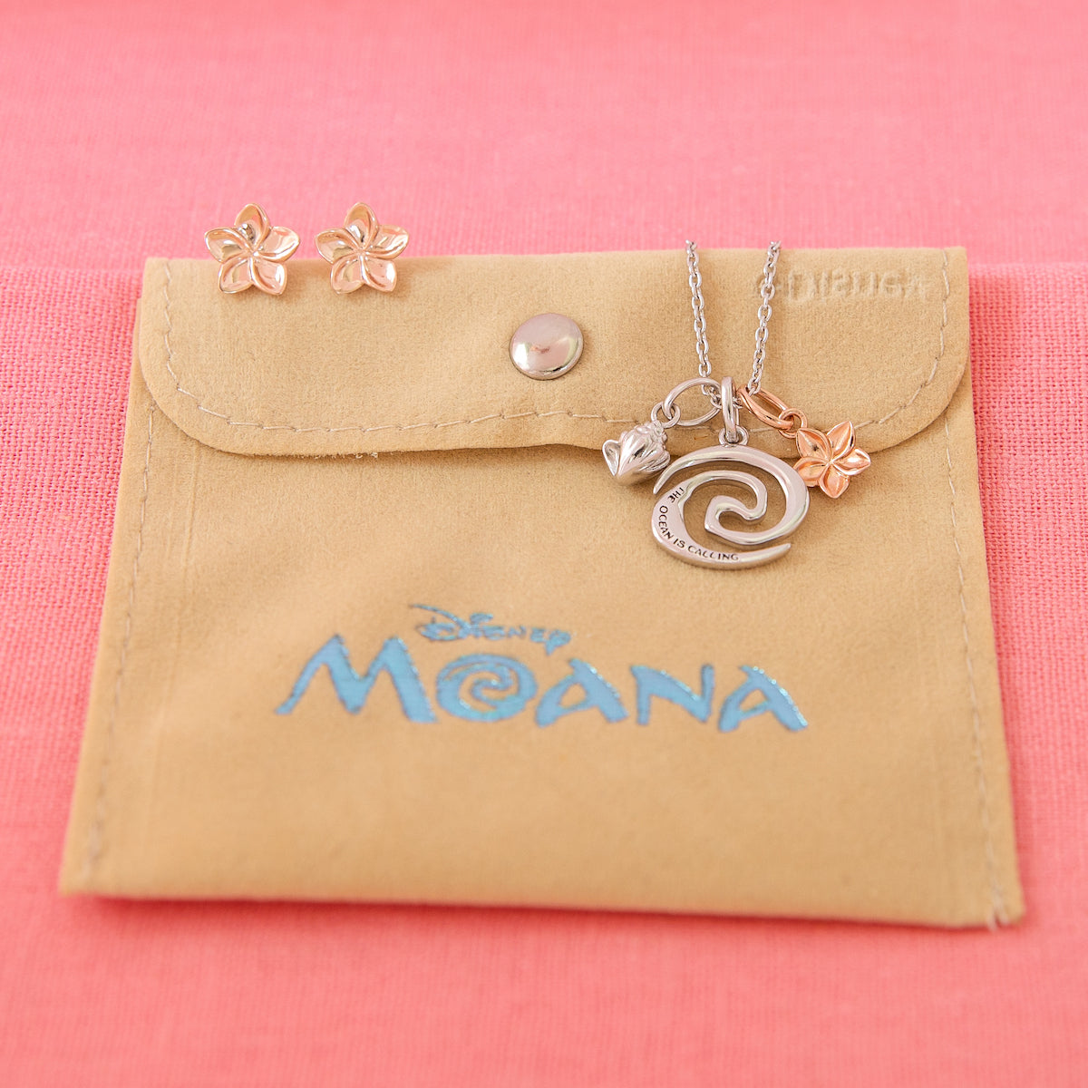 Moana Collection Sterling Silver Earring Stud: Solid Plumeria