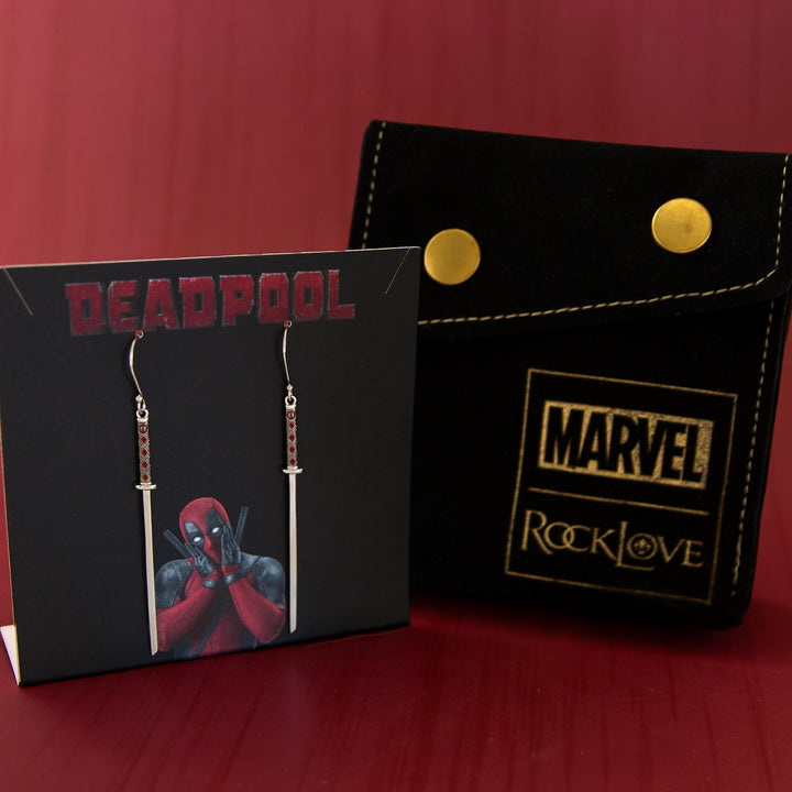 Marvel X RockLove DEADPOOL Katana Earrings