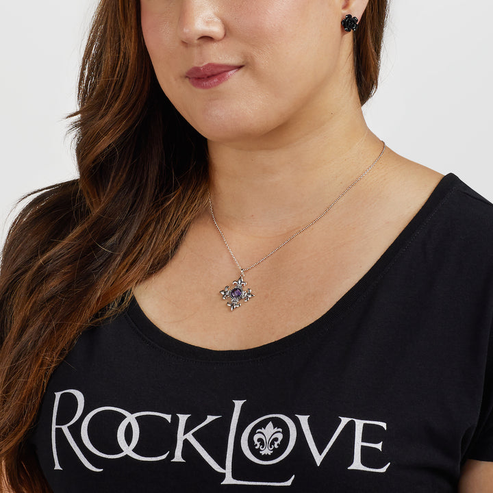 RockLove Jewelry XV Maltese Cross Necklace