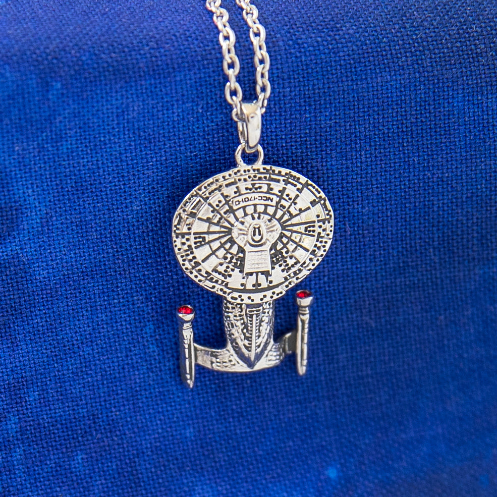 Star Trek X RockLove USS ENTERPRISE-D Starship Necklace