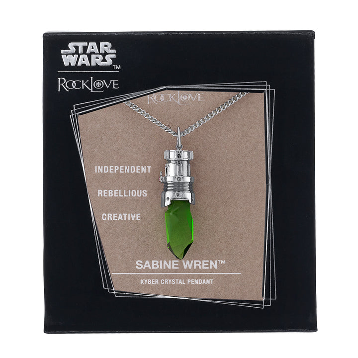 Star Wars X RockLove Sabine Wren Kyber Crystal Necklace