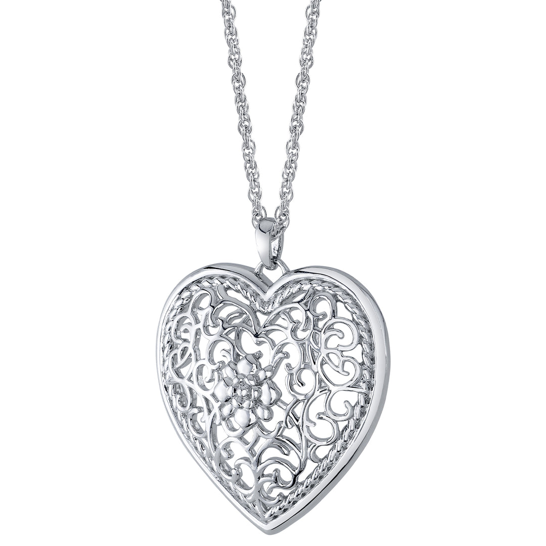 RockLove Jewelry XV Victorian Heart Necklace