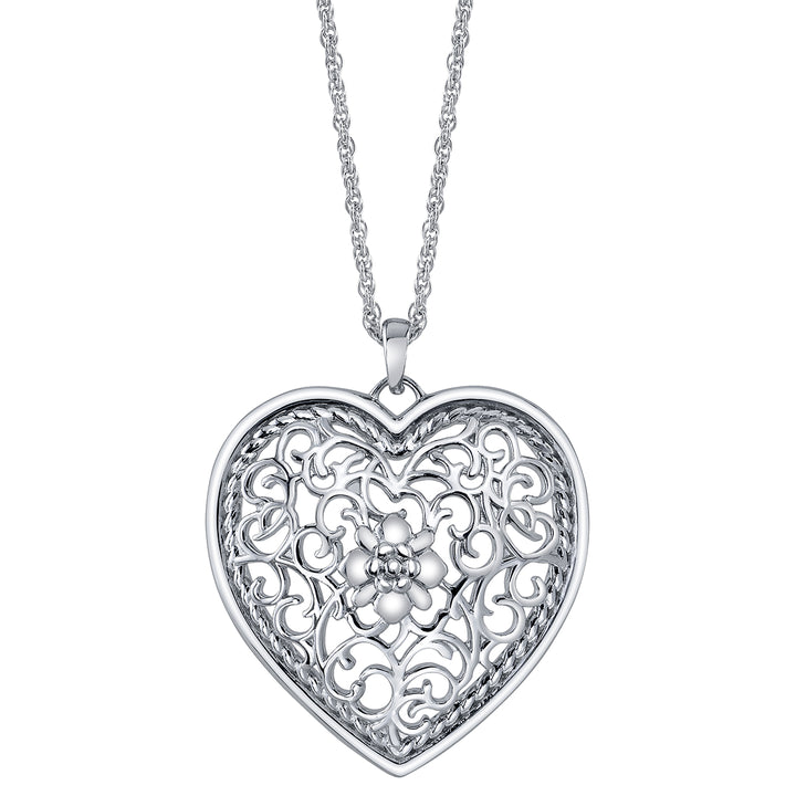 RockLove Jewelry XV Victorian Heart Necklace