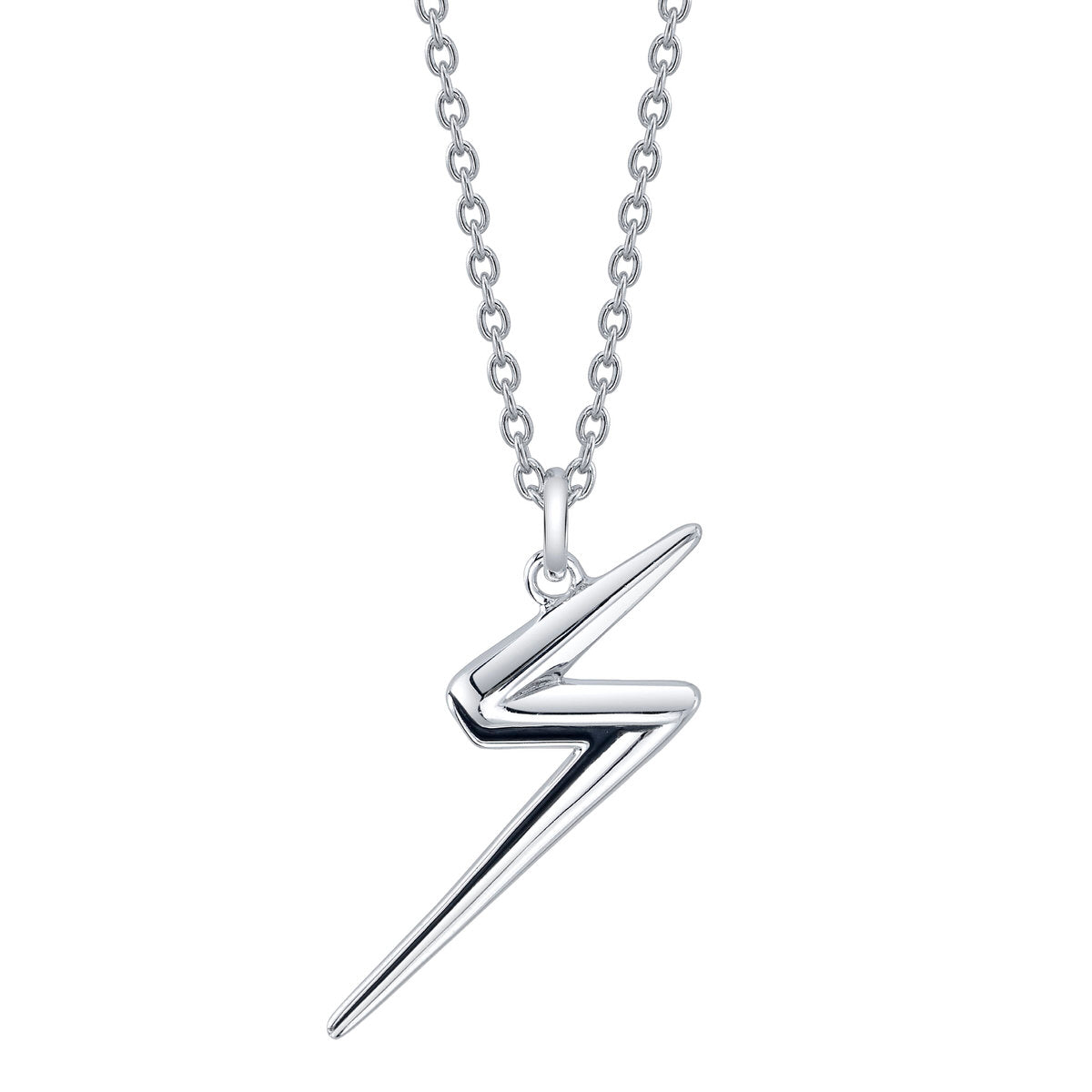 Lightning Bolt Necklace In Sterling Silver, 31mm – BLOODLINE DESIGN