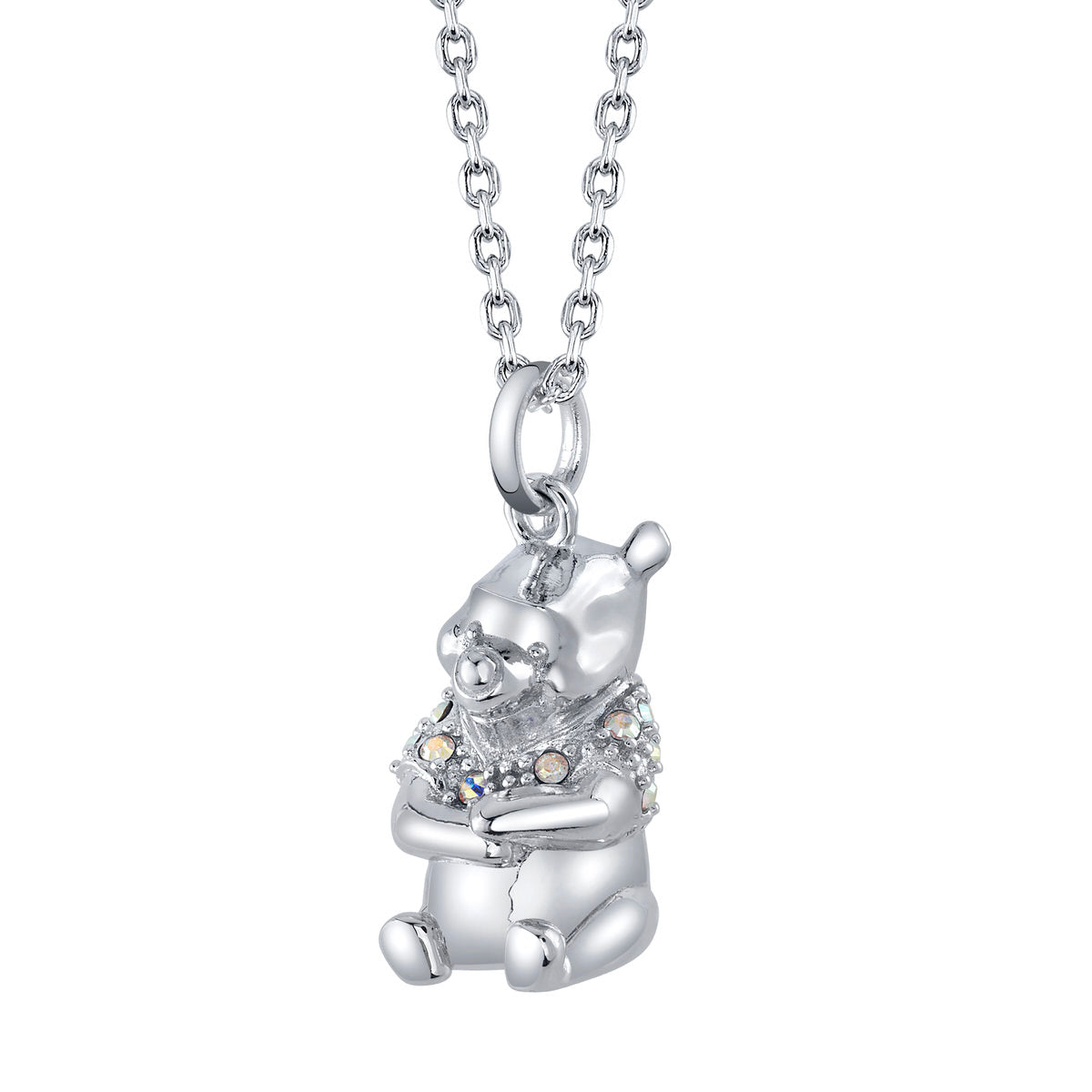 Broken China Jewelry Classic Pooh Bear Winnie The Pooh with a Picnic Basket hotsell Sterling Pendant