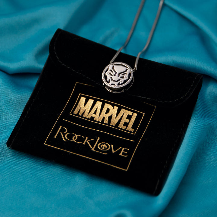 Marvel X RockLove BLACK PANTHER LEGACY Crystal Icon Necklace