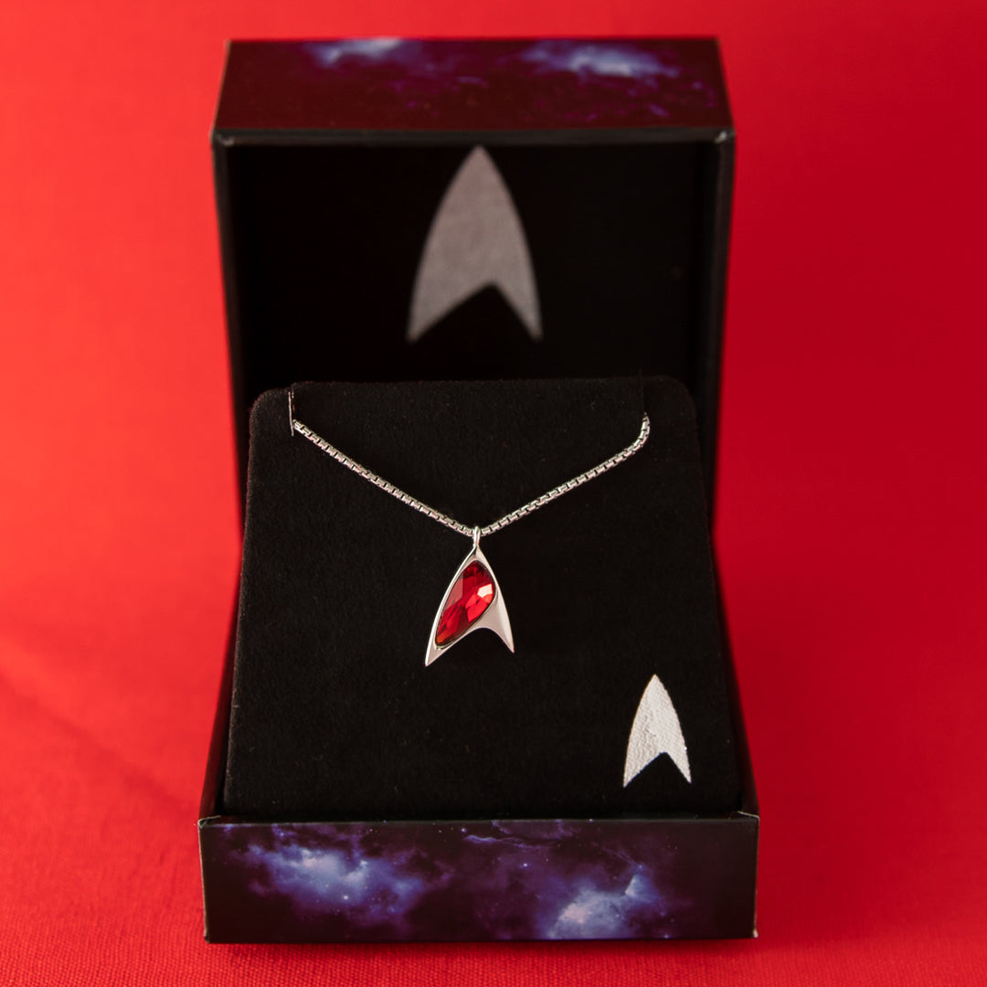 Star Trek X RockLove Red Crystal Delta Pendant