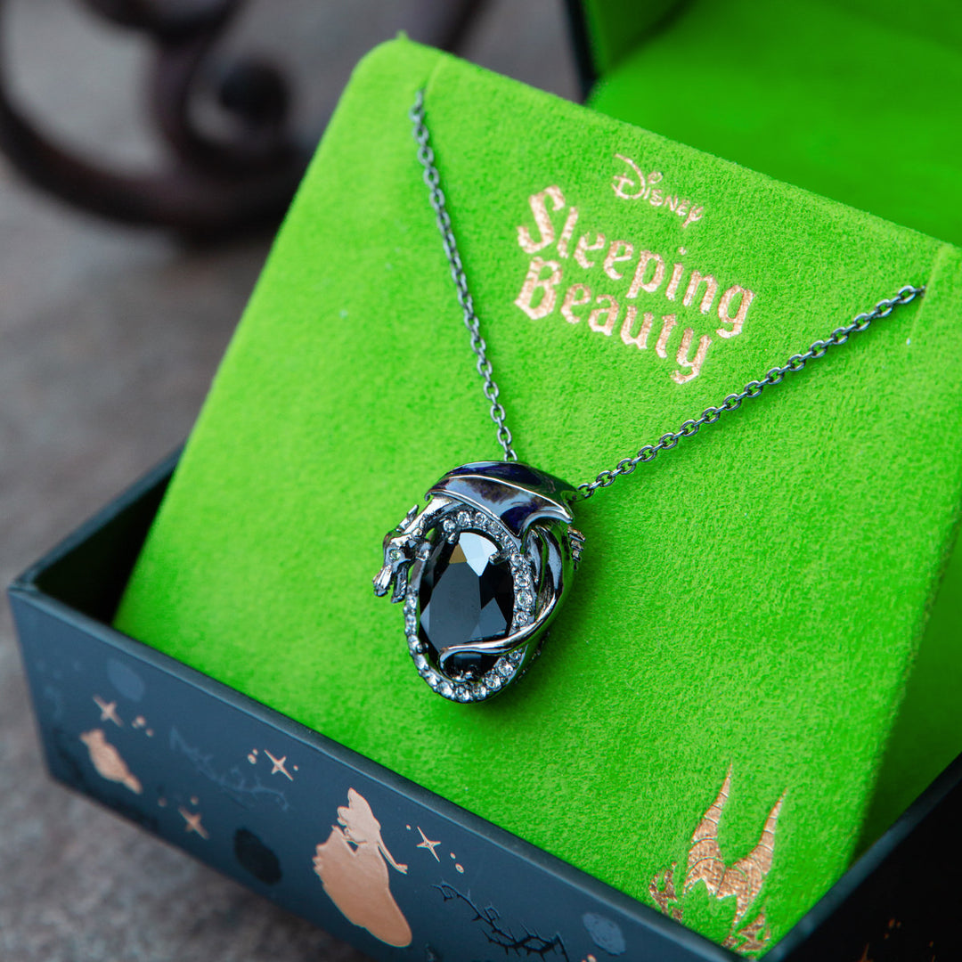 Disney X RockLove SLEEPING BEAUTY Maleficent Crystal Necklace