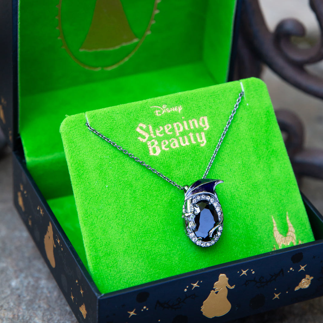 Disney X RockLove SLEEPING BEAUTY Maleficent Crystal Necklace